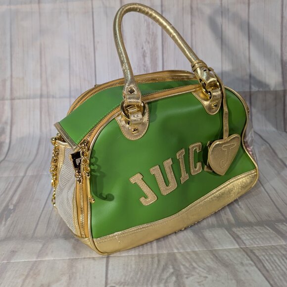 Juicy Couture Vintage Green-Gold Pet Carrier Bag - Picture 4 of 14
